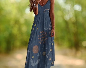 Sleeveless Spaghetti Strap Maxi Dress: Soft & Comfortable Beach Sundress
