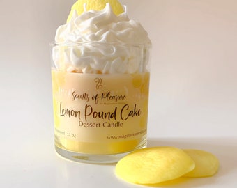Lemon Pound Cake Dessert Candle/Very Fragrant/Food Candle/Dessert Candle/Handmade Candle/Gift