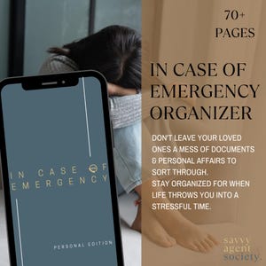 Emergency Planner, End of Life Organizer, Legacy Information (PDF Download) image 1