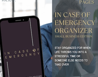 Business Emergency Planner, Owner Organizer (PDF)