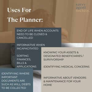 Emergency Planner, End of Life Organizer, Legacy Information (PDF Download) image 3