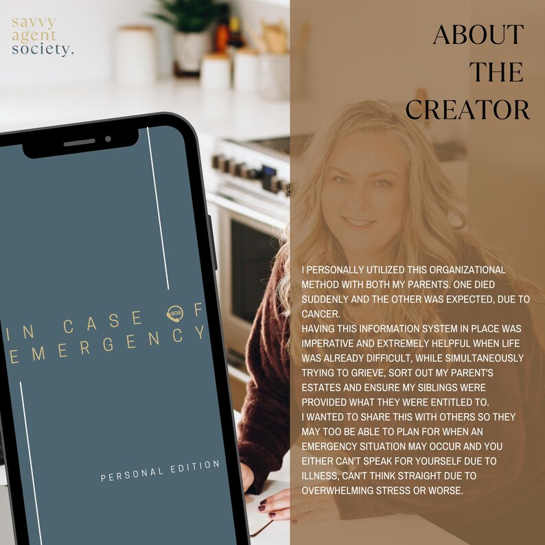 Emergency Planner, End of Life Organizer, Legacy Information (PDF Download) image 5