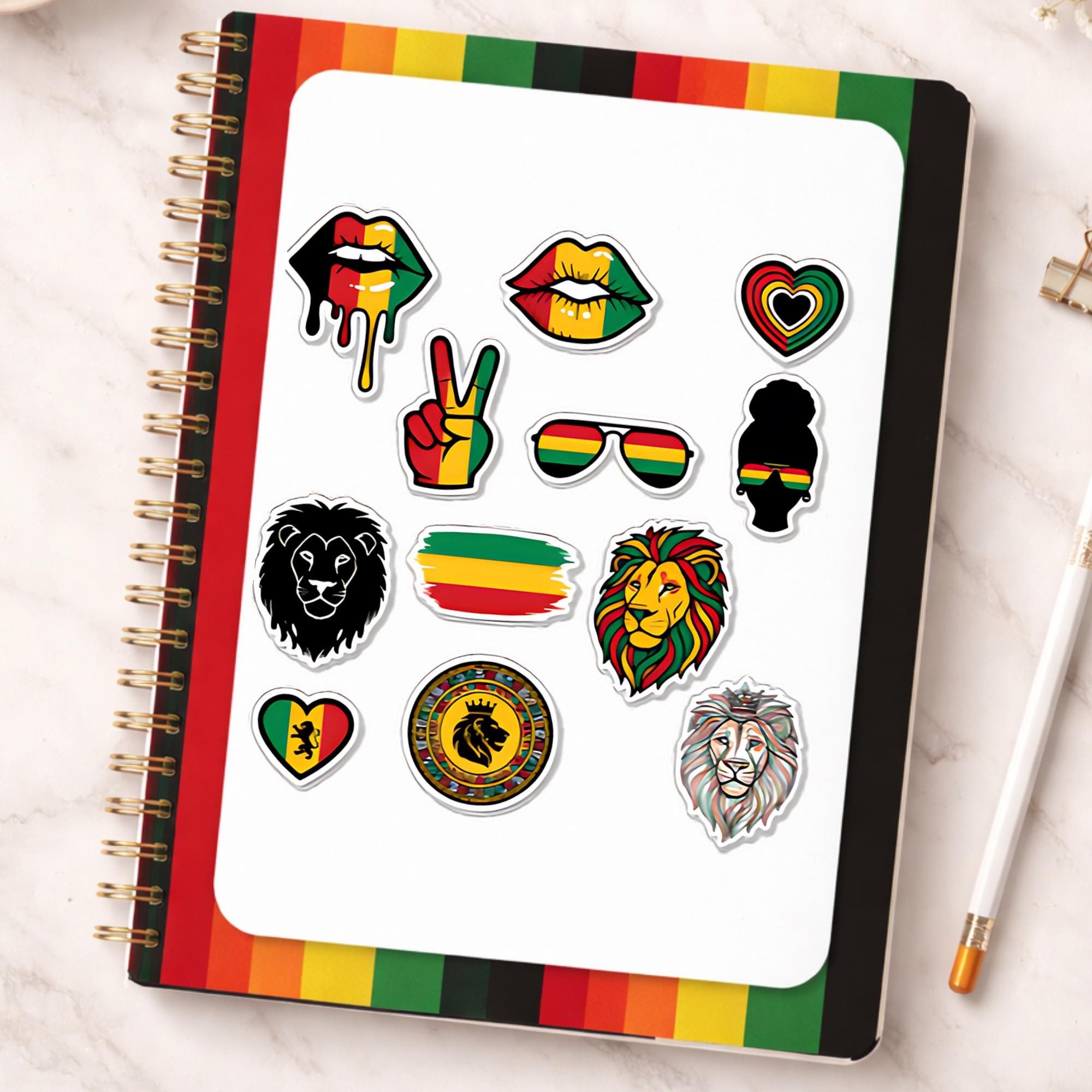 R Reggae Sticker Reggae Stickers | Rasta Lion, Flag, Lips | Waterproof Vinyl Sticker ...