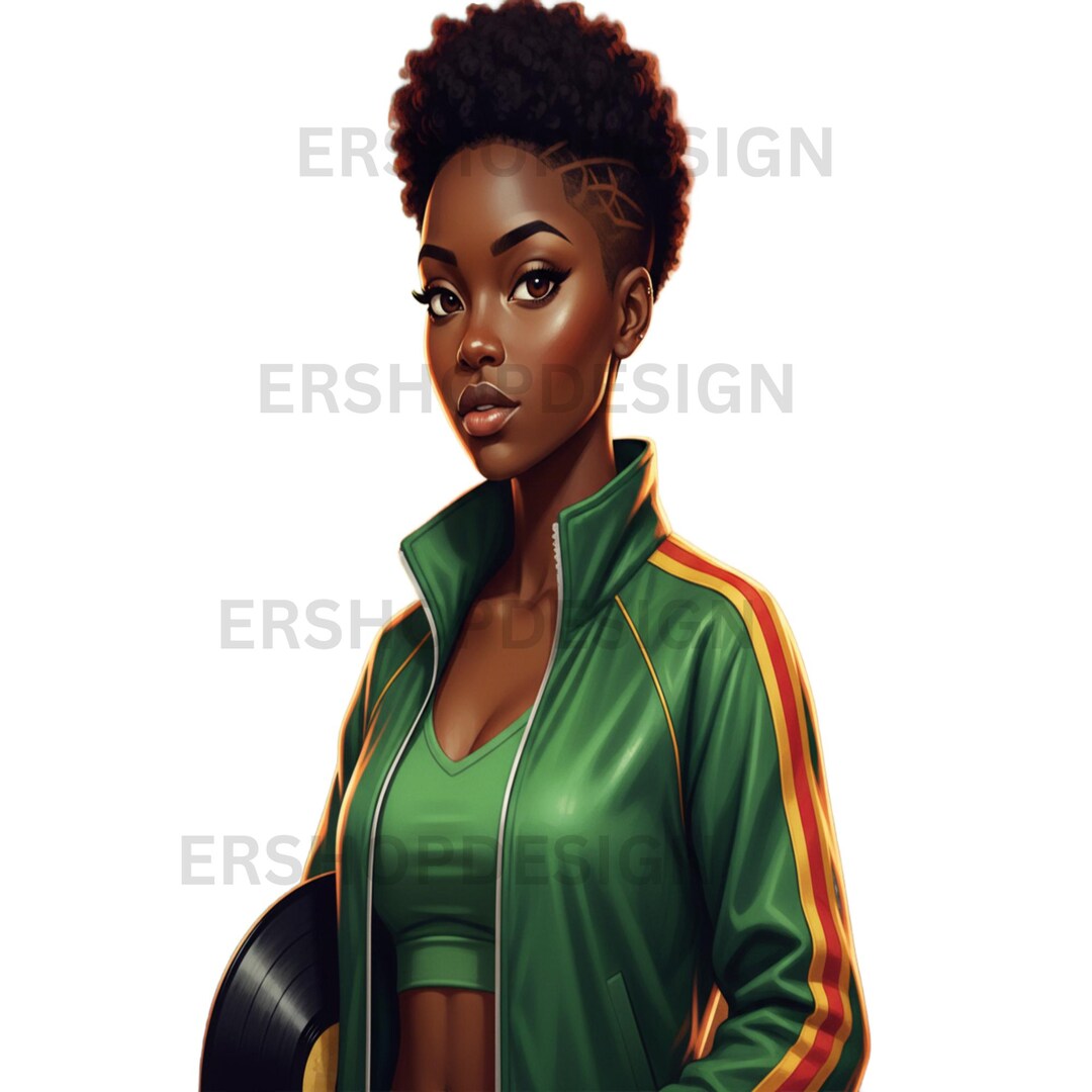 Black Anime Style Clipart - Rasta Streetwear Digital Download - Etsy