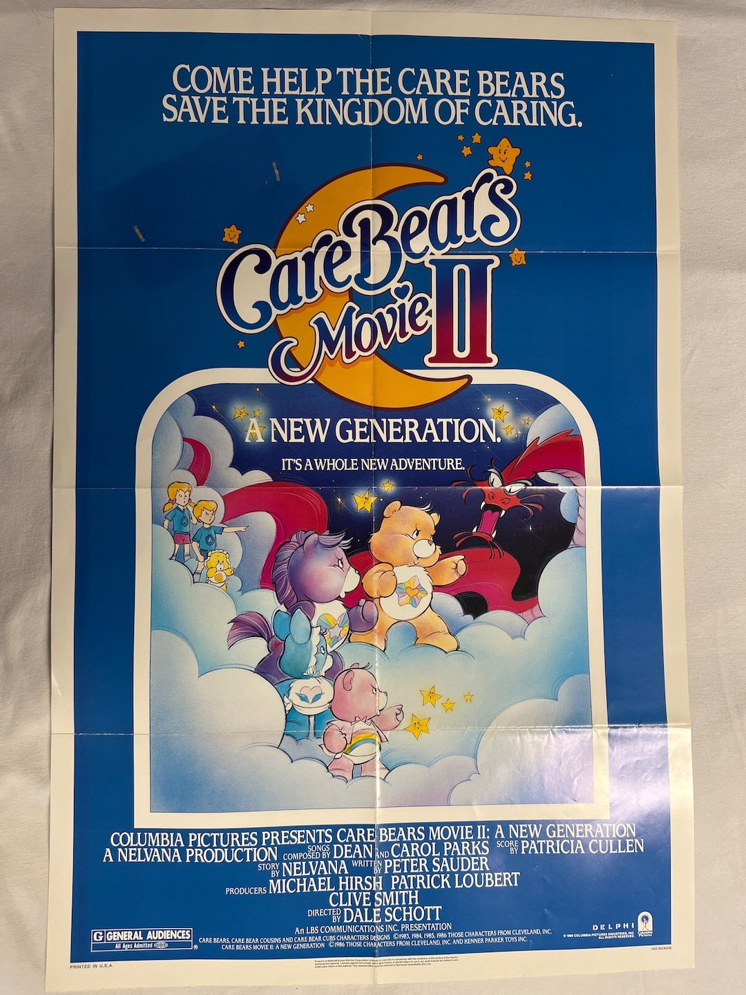 Care Bears Movie Two a New Generation Original 1986 Movie Poster