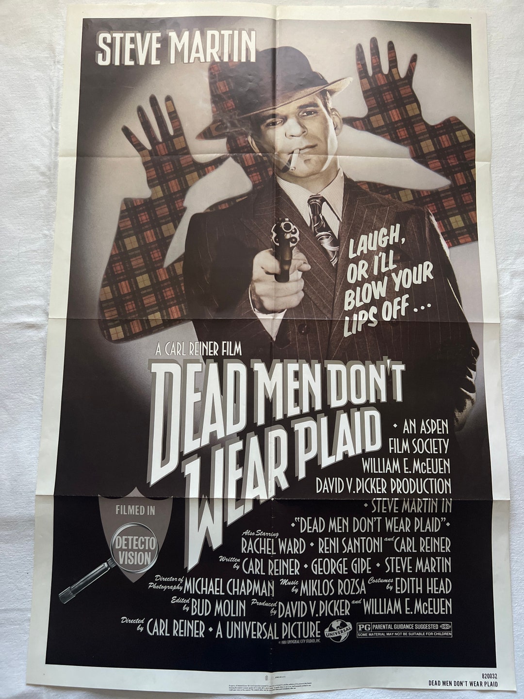 Original dead men dont wear plaid movie poster etsy