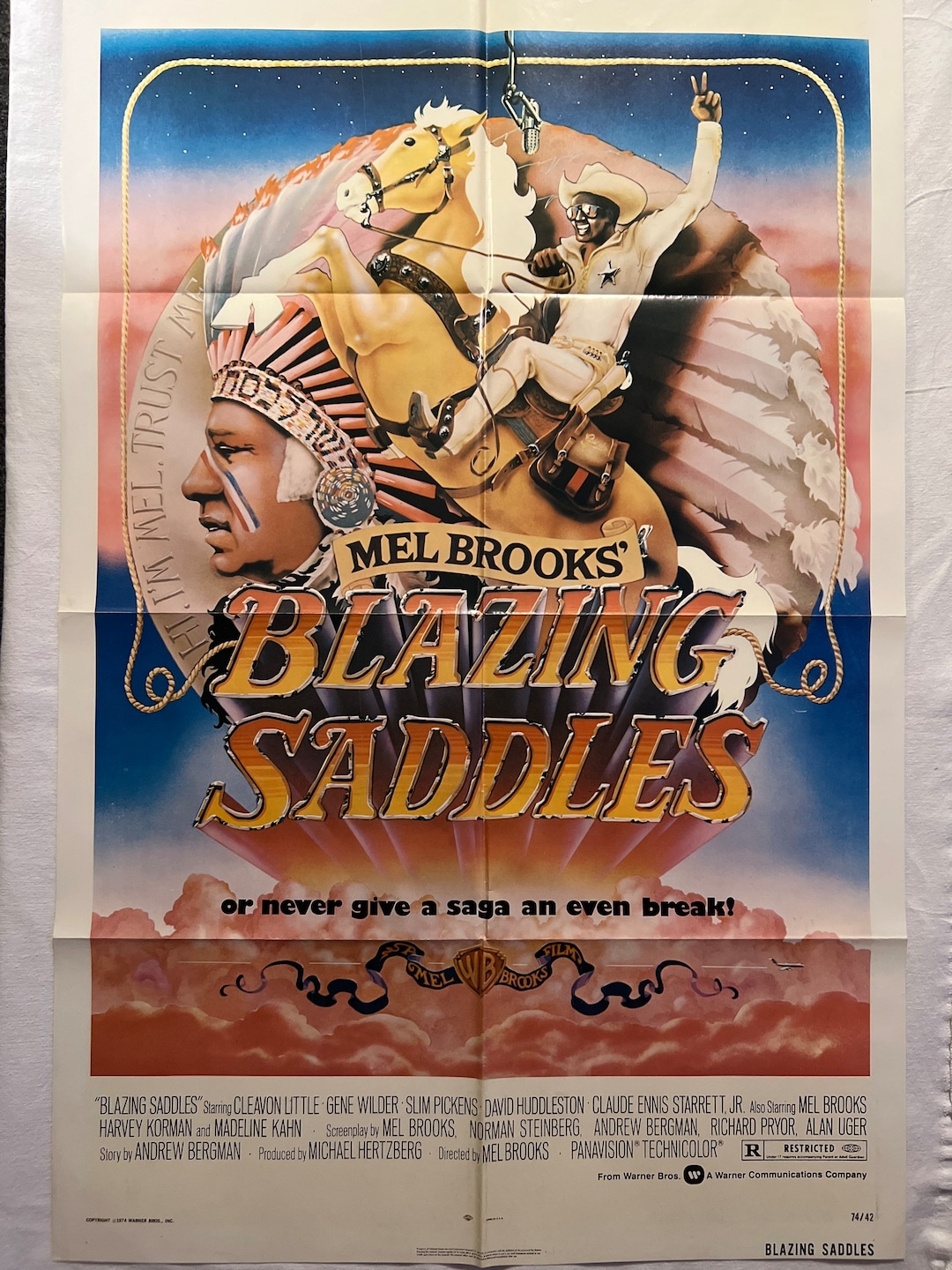 Original Blazing Saddles Movie Poster Etsy