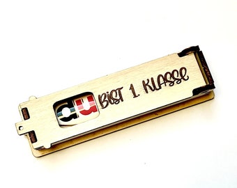 DU bist 1. Klasse - gravierte Geschenkbox inkl. Duplo Schokoriegel - personalisierbar - Geschenk - Schulbeginn -