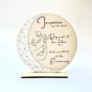 Loving memory for star parents - memorial plaque/disc - to commemorate and remember - star children - mourning