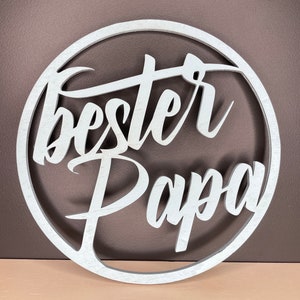 Wooden sign round - best dad