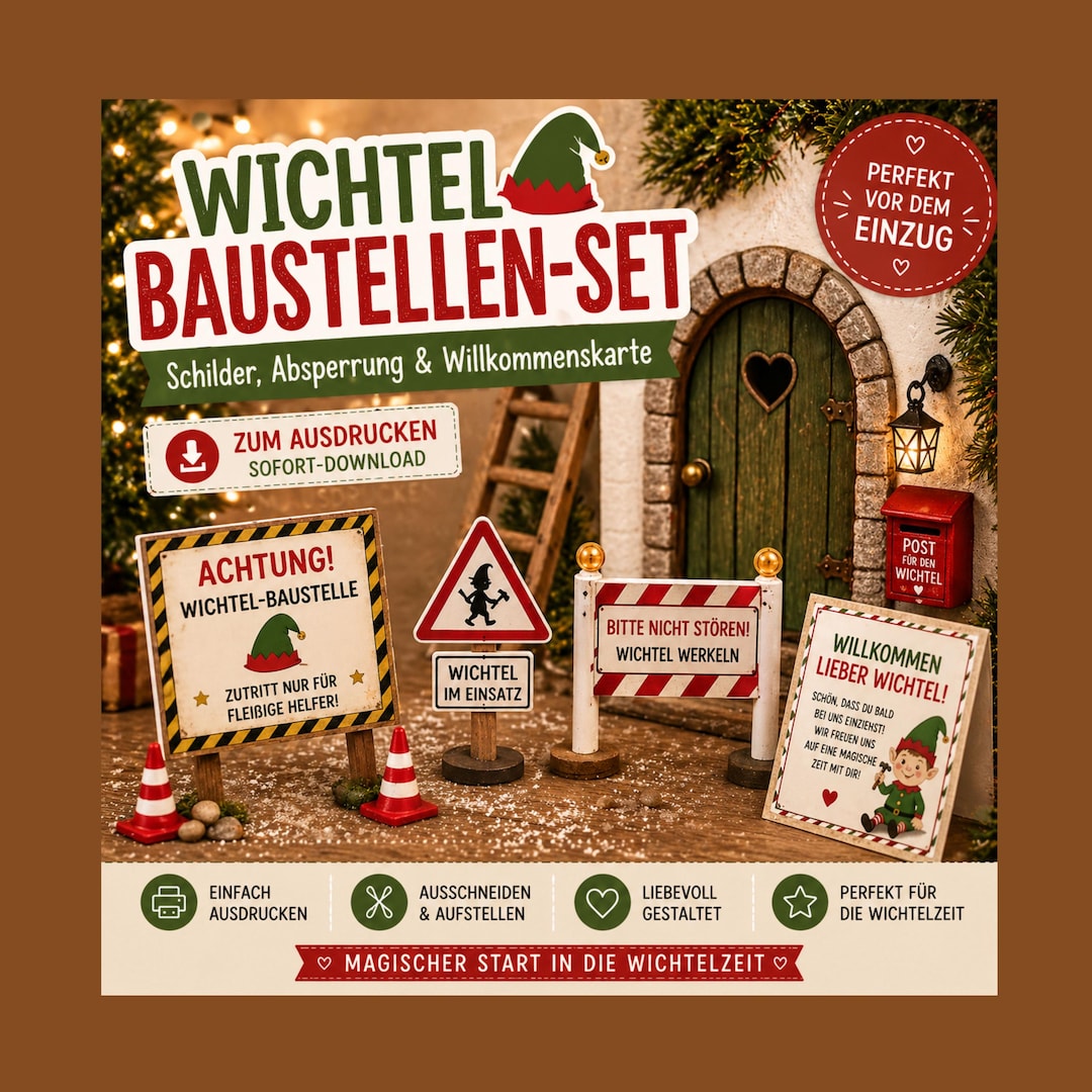 Elf Construction Site Set – Printable PDF | Instant Download | Elf Time ...