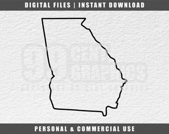 Georgia State Outline SVG: Cricut, Engraving Cut File (Digital Download)