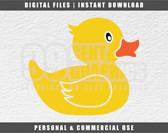 ラバーダックSVG：ベクターカットファイル（デジタルダウンロード）