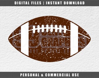 Distressed Football Svg, Cricut Svg, Silhouette Svg, Engraving File, PNG, JPG, PDF, Instant Download