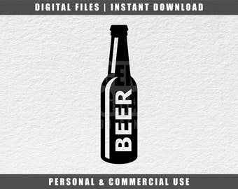Beer Bottle SVG: Cricut Cut File (Digital Download)