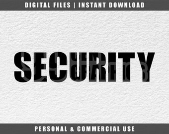 Security Letters Vector SECURITY Text Quote Svg and Png, Security Staff Vinyl & Craft Cutting ...