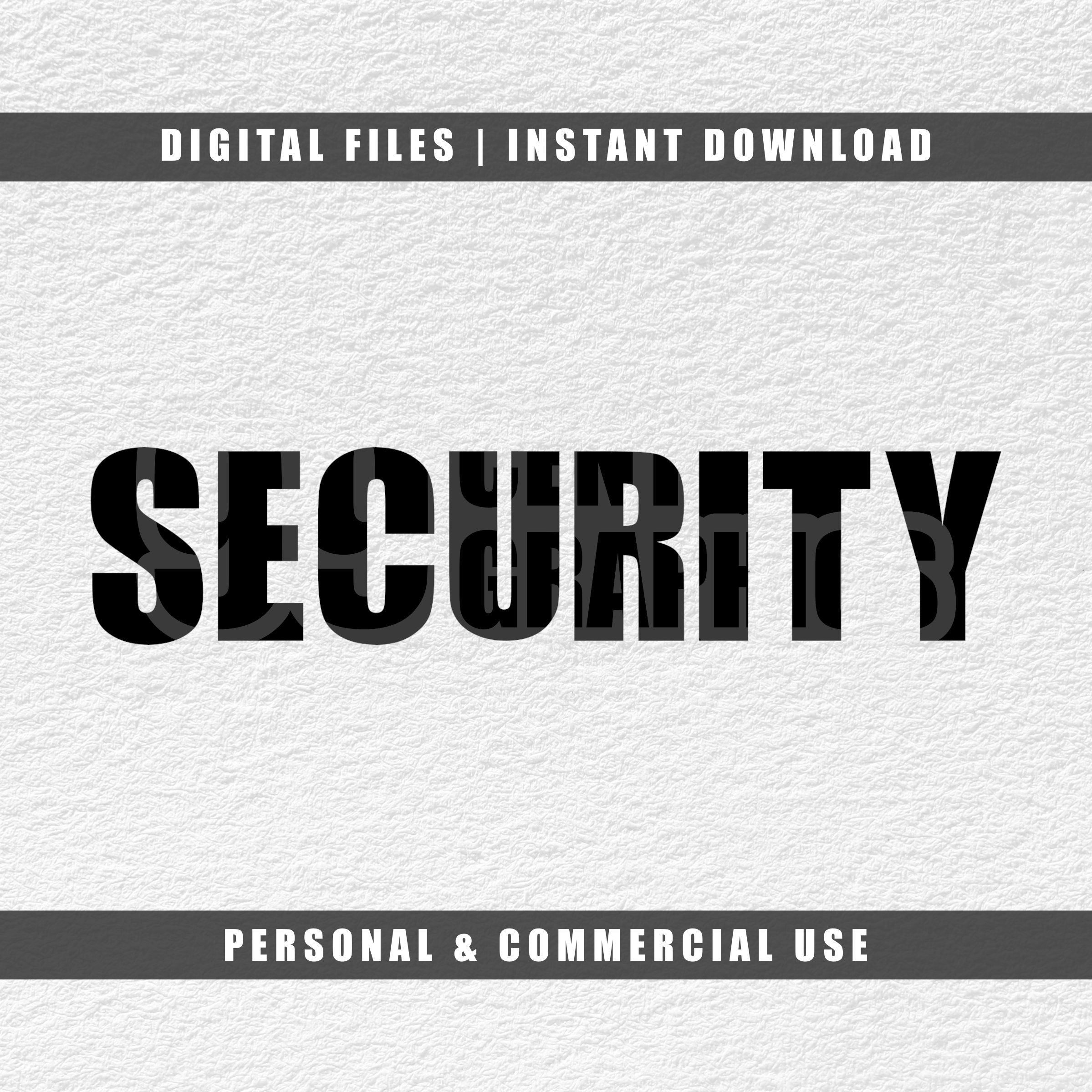 Security Word SVG: Guard Design, Cricut, PNG, PDF (digital Download) - Etsy