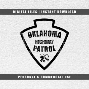 Oklahoma Highway Patrol Patch SVG: Cricut Cut File (Digital Download)