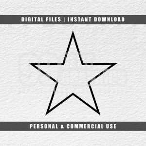 Star Svg, Star Outline Svg, Star Vector Svg, Star Cut Files, Cricut Svg, Funny Svg, Png, Jpg, Pdf, Instant Download