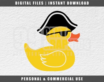 Pirate Rubber Duck SVG: Vector Cut File (Digital Download)