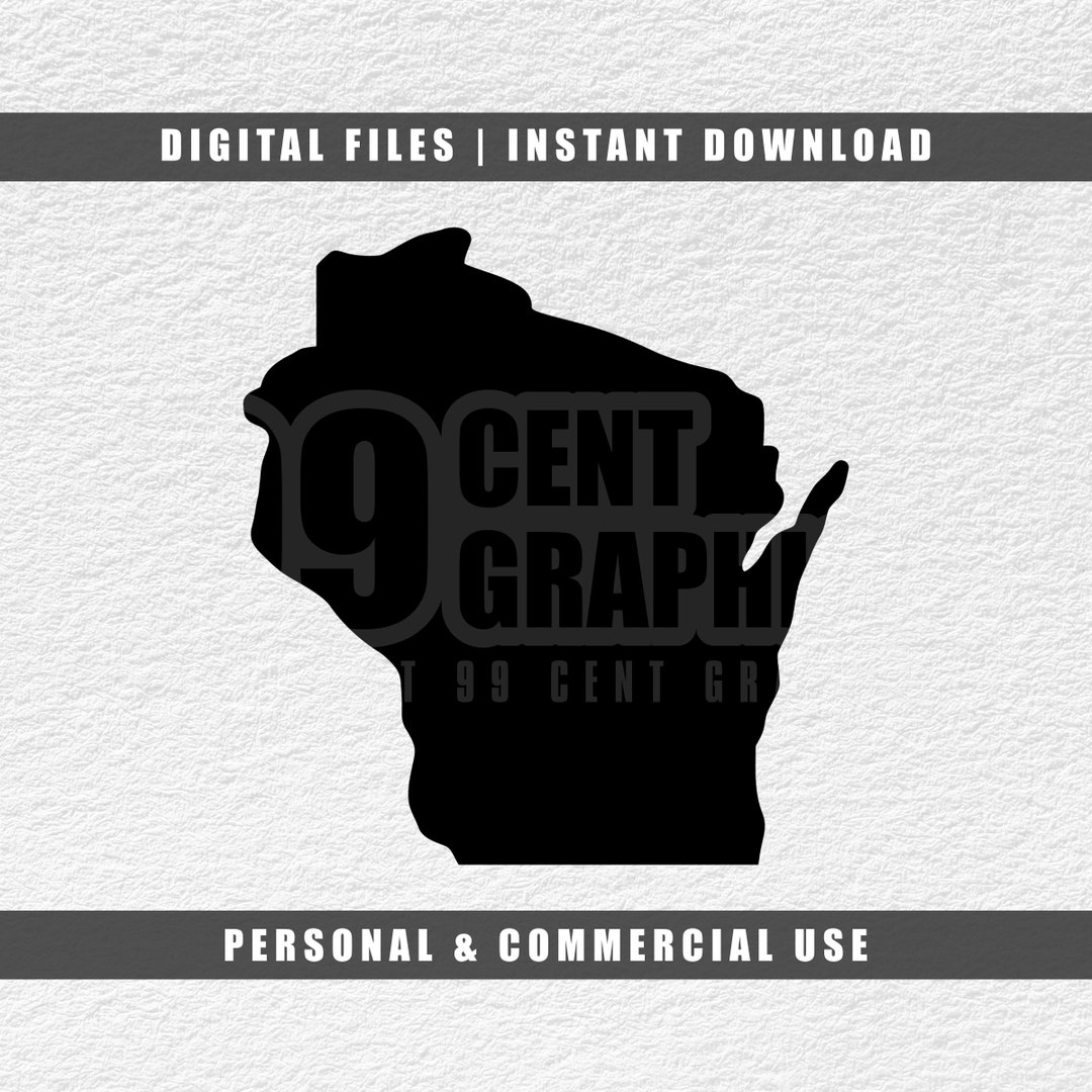 Wisconsin Svg, United States Svg, State Silhouette Svg, Cricut Svg ...