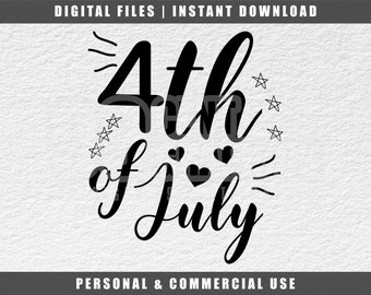4th of July SVG: Independence Day Design (Digital Download)