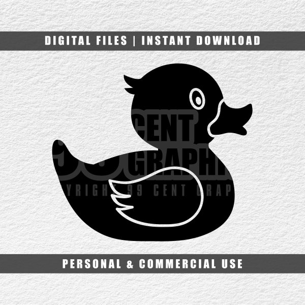 Bath Duck Svg, Rubber Duck Svg, Duck Svg, Cricut Svg, Vector File Svg, Silhouette Svg, Engraving File, Instant Download