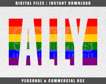ALLY Pride SVG: LGBTQIA Vector File (Digital Download)