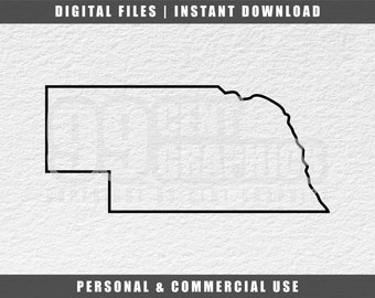 Nebraska State Outline SVG: Cricut, Engraving, Cut File (Digital Download)