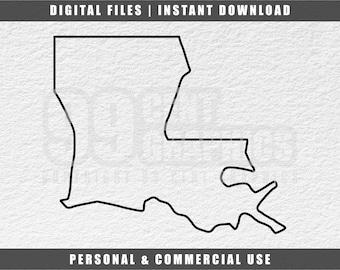 Louisiana State Outline SVG: Cricut, Engraving, Cut File (Digital Download)