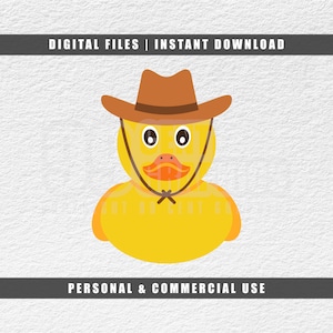 Cowboy Duck Svg, Rubber Duck Svg, Bath Duck Svg, Duck Svg, Cricut Svg, Vector File Svg, Instant Download