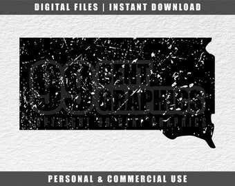 South Dakota Svg, United States Svg, Distressed Svg, Cricut Svg, Engraving File Svg, Cut File Svg, Instant Download