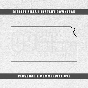 Kansas Svg, United States Svg, State Outline Svg, Cricut Svg, Engraving File Svg, Cut File Svg, Instant Download