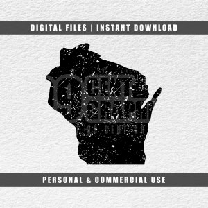 Wisconsin Svg, United States Svg, Distressed Svg, Cricut Svg, Engraving File Svg, Cut File Svg, Instant Download