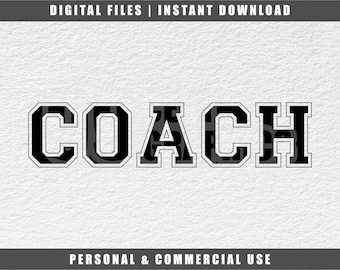 Coach SVG: Collegiate Sports Design (Digital Download)
