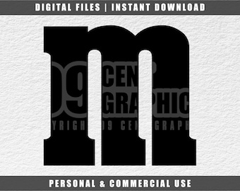 Letter M Svg: Halloween Costume Cricut Cut File (Digital Download)