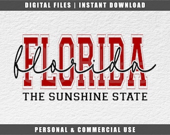 Florida SVG: Sunshine State Collegiate Design (Digital Download)