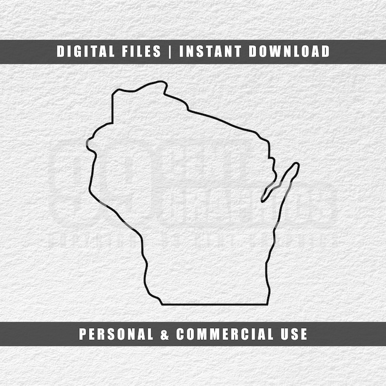Wisconsin State Outline Svg: Cricut, Engraving Cut File (digital ...