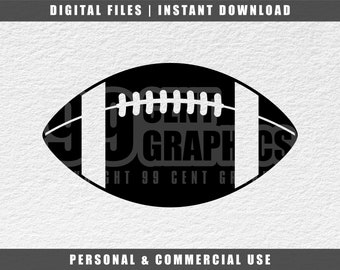Football Svg, Football Cut File, Cricut Svg, Silhouette Svg, Engraving File, PNG, JPG, PDF, Instant Download