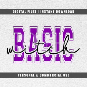 Basic Witch SVG: Collegiate Halloween Cut File (Digital Download)