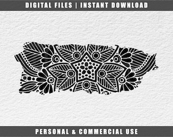 Puerto Rico Mandala SVG: Boricua Cut File (Digital Download)