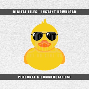 Badeente mit Sonnenbrille, Badeente, Cruise Duck, Cricut, Vektor Datei, Instant Download