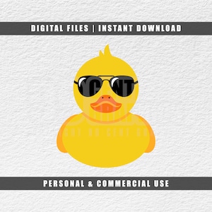 Rubber Duck With Sunglasses Svg, Bath Duck Svg, Cruise Duck Svg, Cricut Svg, Vector File Svg, Instant Download