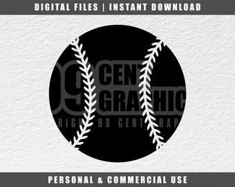 Baseball Silhouette Svg: Cut File for Cricut, Silhouette, PNG, JPG, PDF (Digital Download)