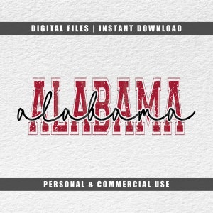 Alabama Distressed Collegiate Cricut Cut File Svg Instant Download