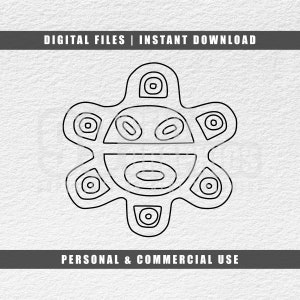 Taino Sun Svg, Taino Frog Svg, Puerto Rico SVG, Puerto Rican Svg, Boricua Svg, Outline Svg, Cricut Svg, Cut File Svg, Instant Download