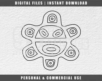 タイノサンフロッグ SVG: プエルトリコ アウトラインカットファイル (デジタルダウンロード)