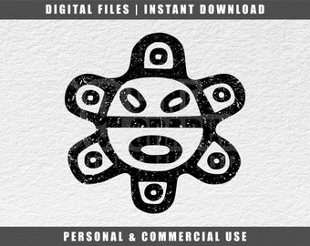 Taino Sun Frog SVG: Puerto Rican Cut File (Digital Download)