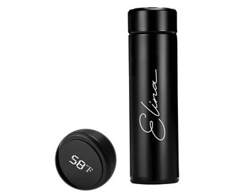 Personalized Thermos, Digital Display Personalized Thermos, Custom Logo Water Bottles, Travel Stainless steel water bottles