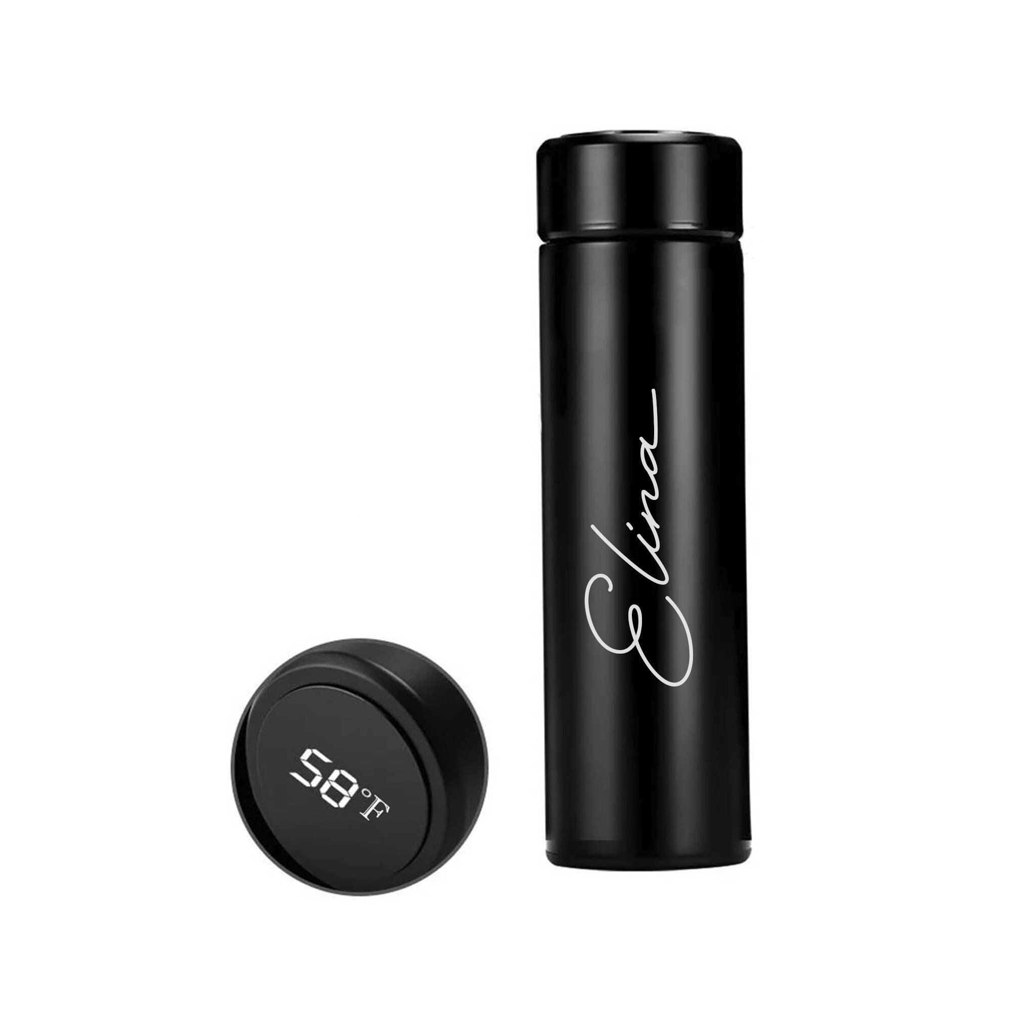 SMART THERMOS BOTTLE - LOVE MONOGRAM BROWN